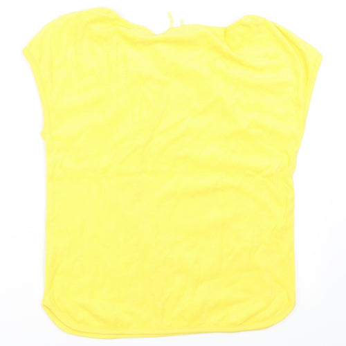 Preworn Womens Yellow   Basic T-Shirt Size 12