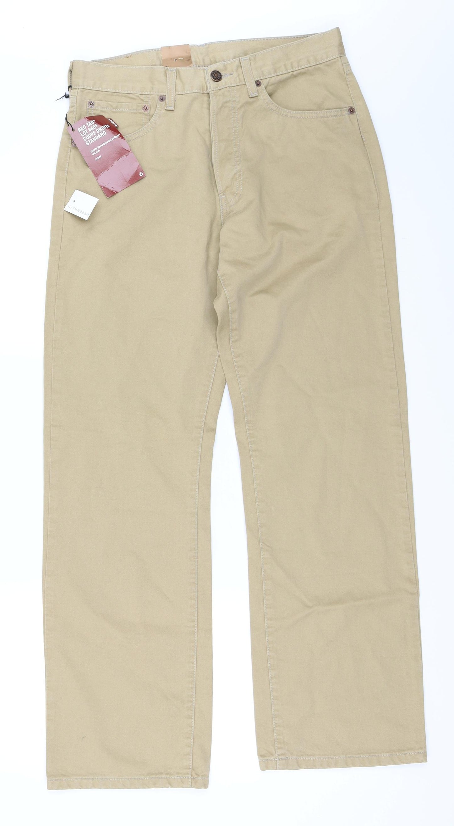 Levi's Mens Beige   Straight Jeans Size 30 in L30 in