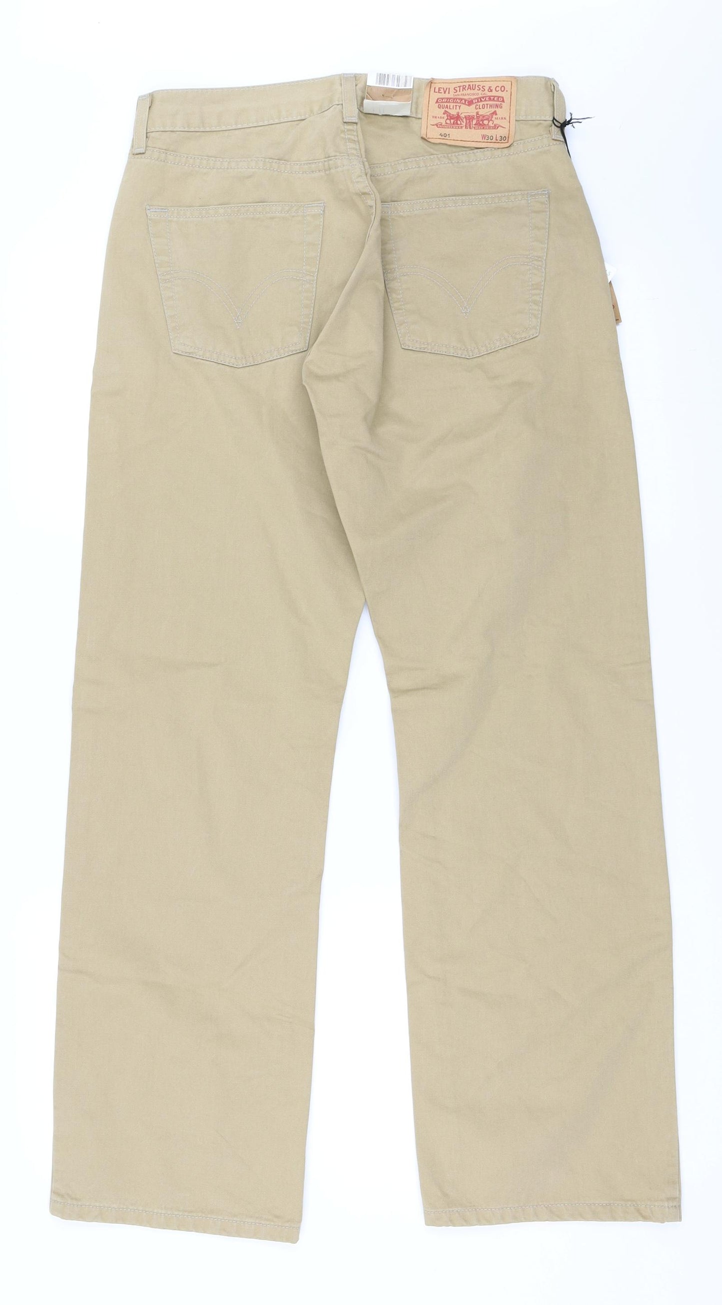 Levi's Mens Beige   Straight Jeans Size 30 in L30 in
