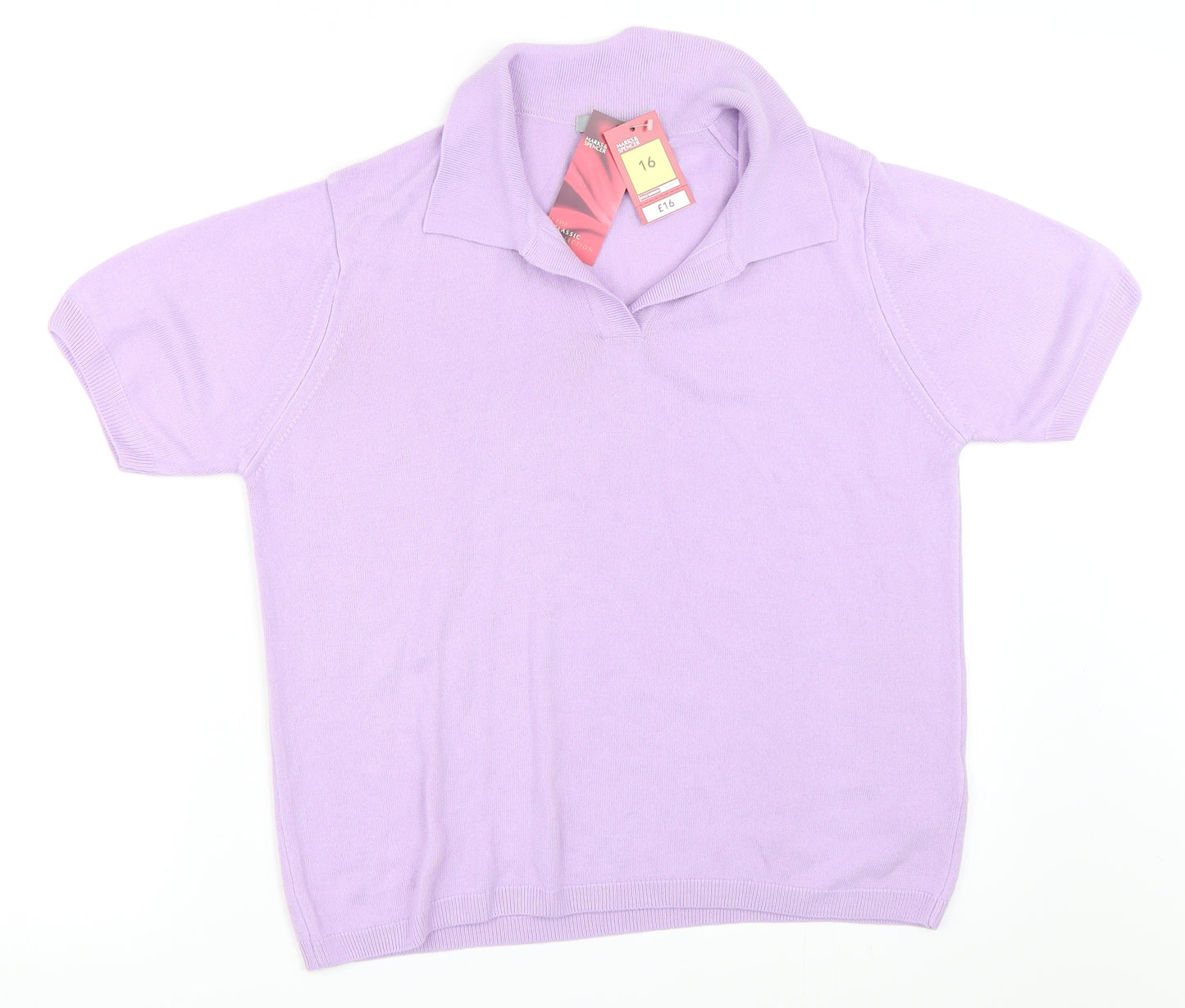 Marks and Spencer Womens Purple   Pullover Jumper Size 16