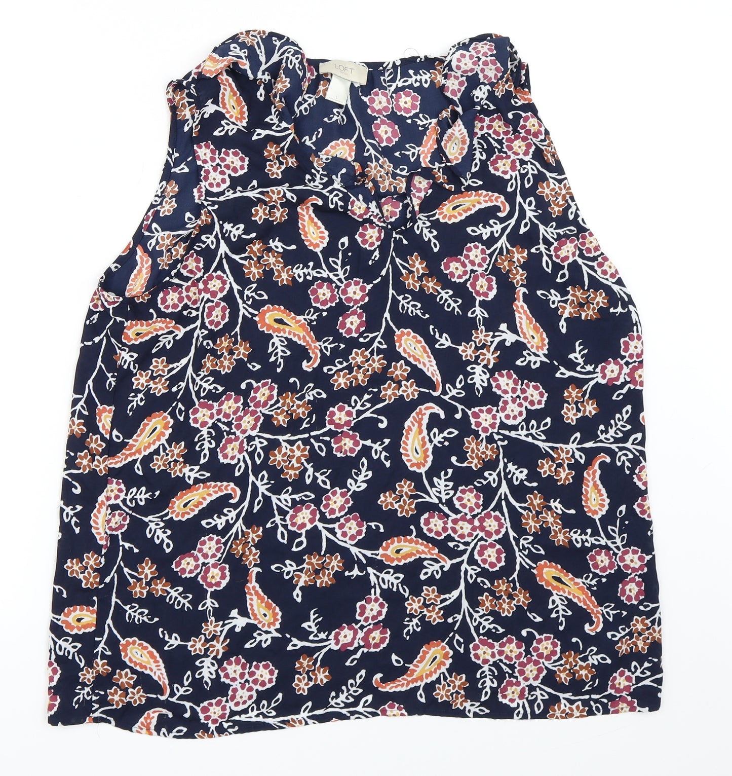 LOFT Womens Blue   Basic Blouse Size L