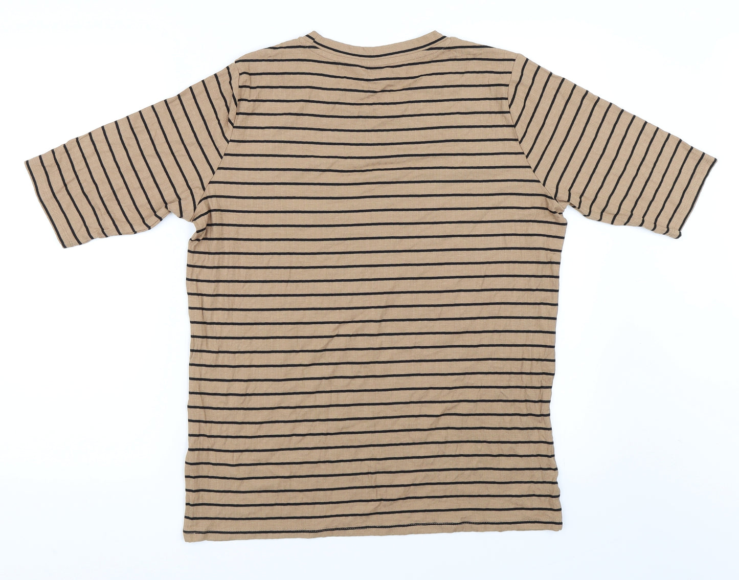 F&F Womens Beige Striped  Basic T-Shirt Size 20