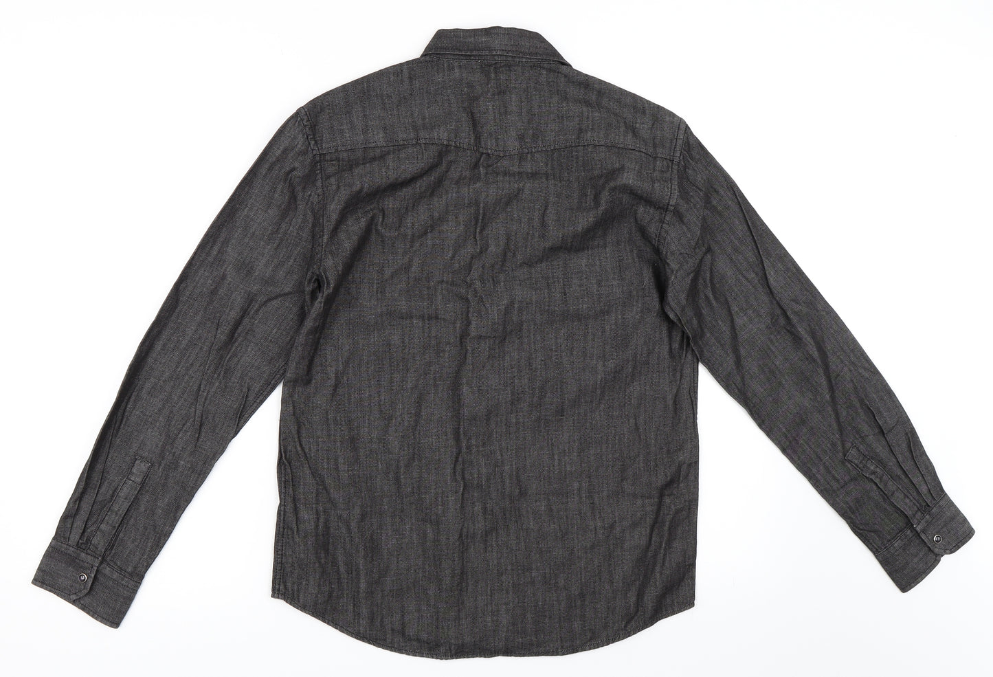 Ben Sherman Boys Black  Denim Basic Button-Up Size 12-13 Years