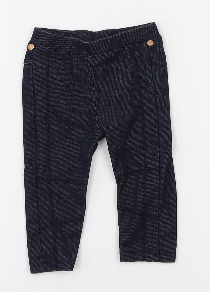 Debenhams Girls Blue   Cargo Jeans Size 6-9 Months