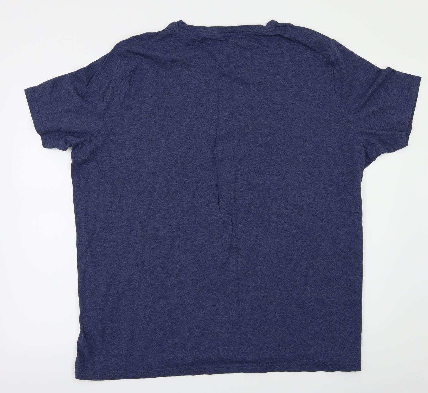 m&s Mens Blue Houndstooth   T-Shirt Size 3XL
