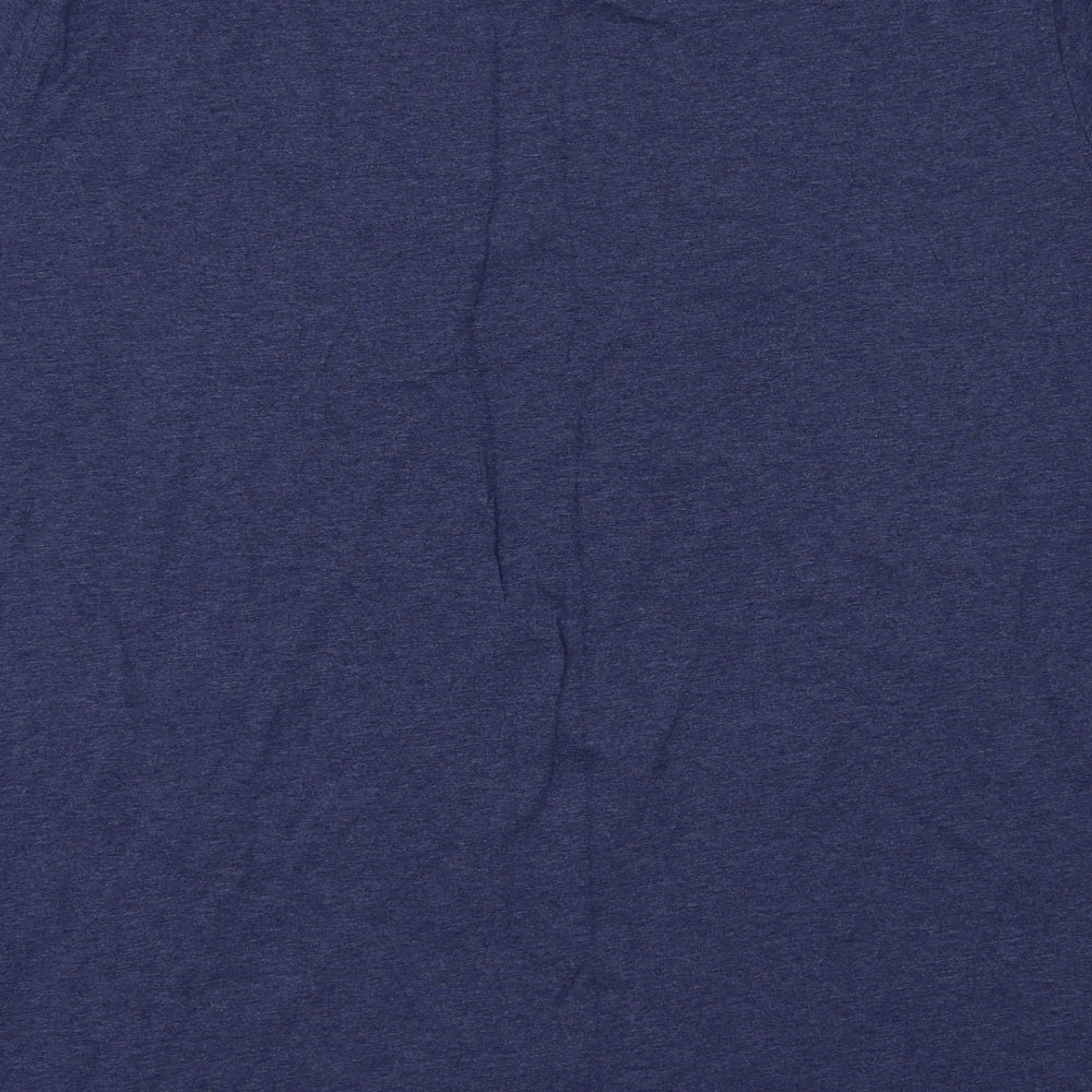 m&s Mens Blue Houndstooth   T-Shirt Size 3XL