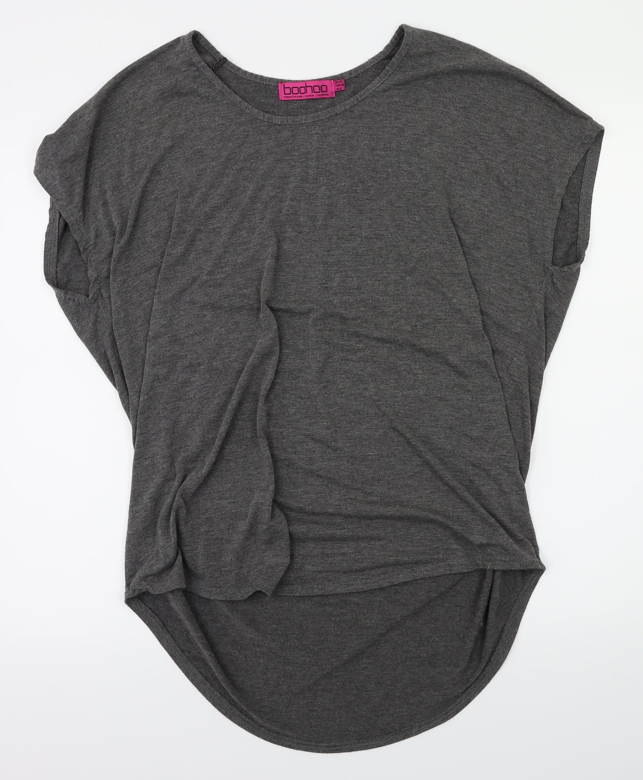 Boohoo Womens Grey   Basic T-Shirt Size 10