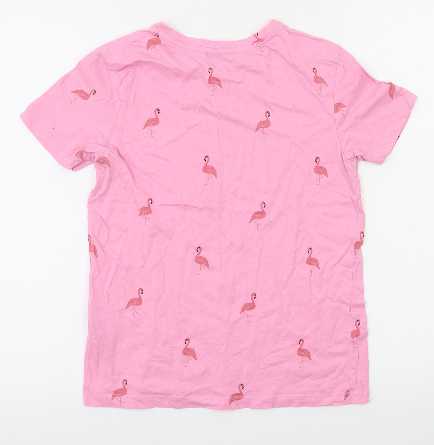 pull bear  Girls Pink Animal Print  Pullover T-Shirt Size XS