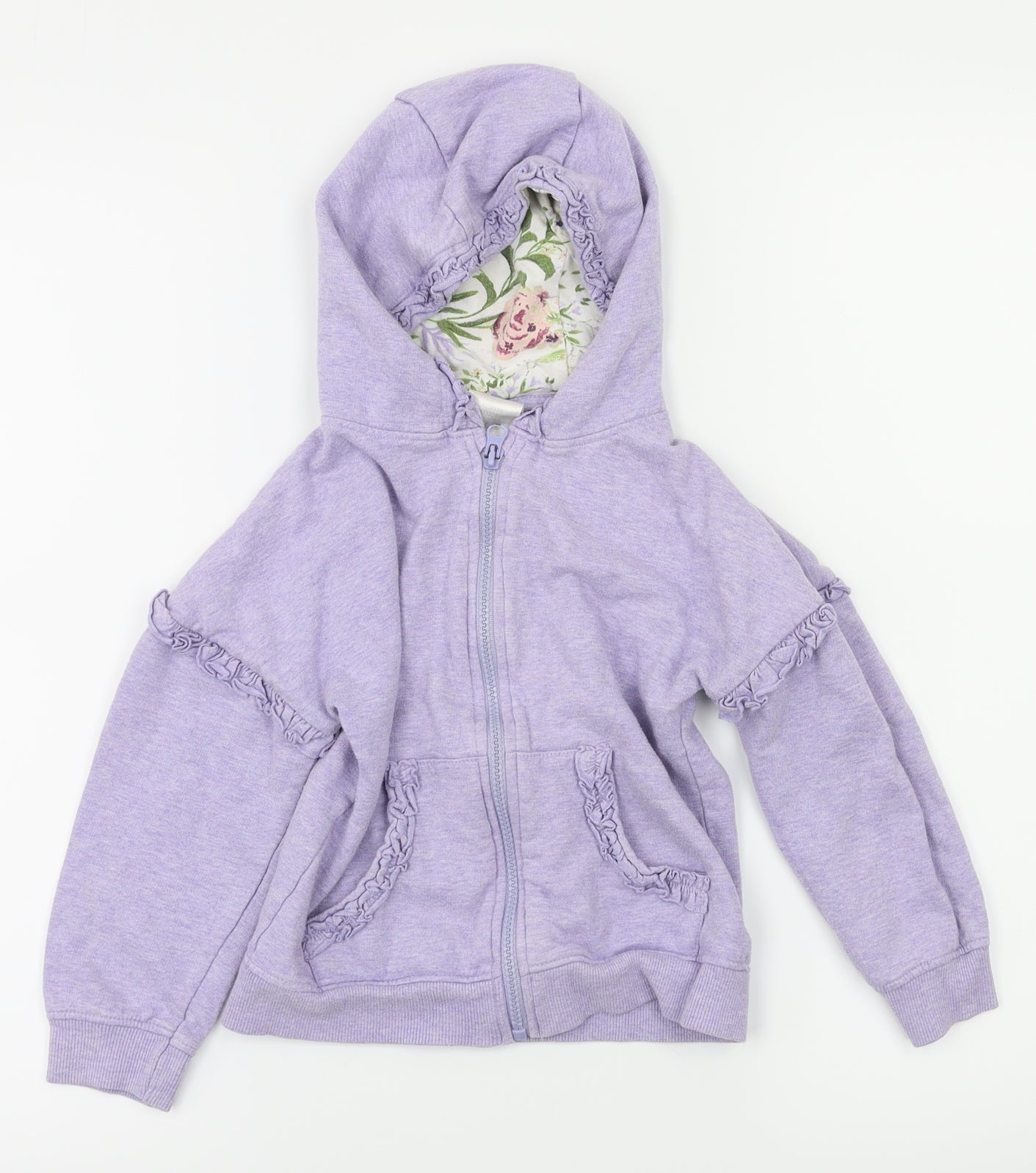 Evie Angel Girls Purple   Full Zip Jumper Size 4-5 Years