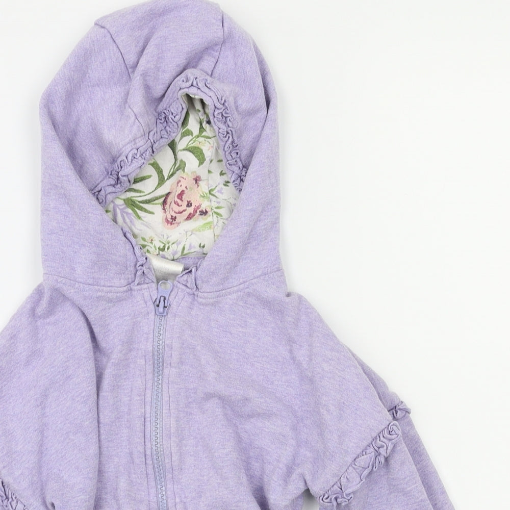 Evie Angel Girls Purple   Full Zip Jumper Size 4-5 Years