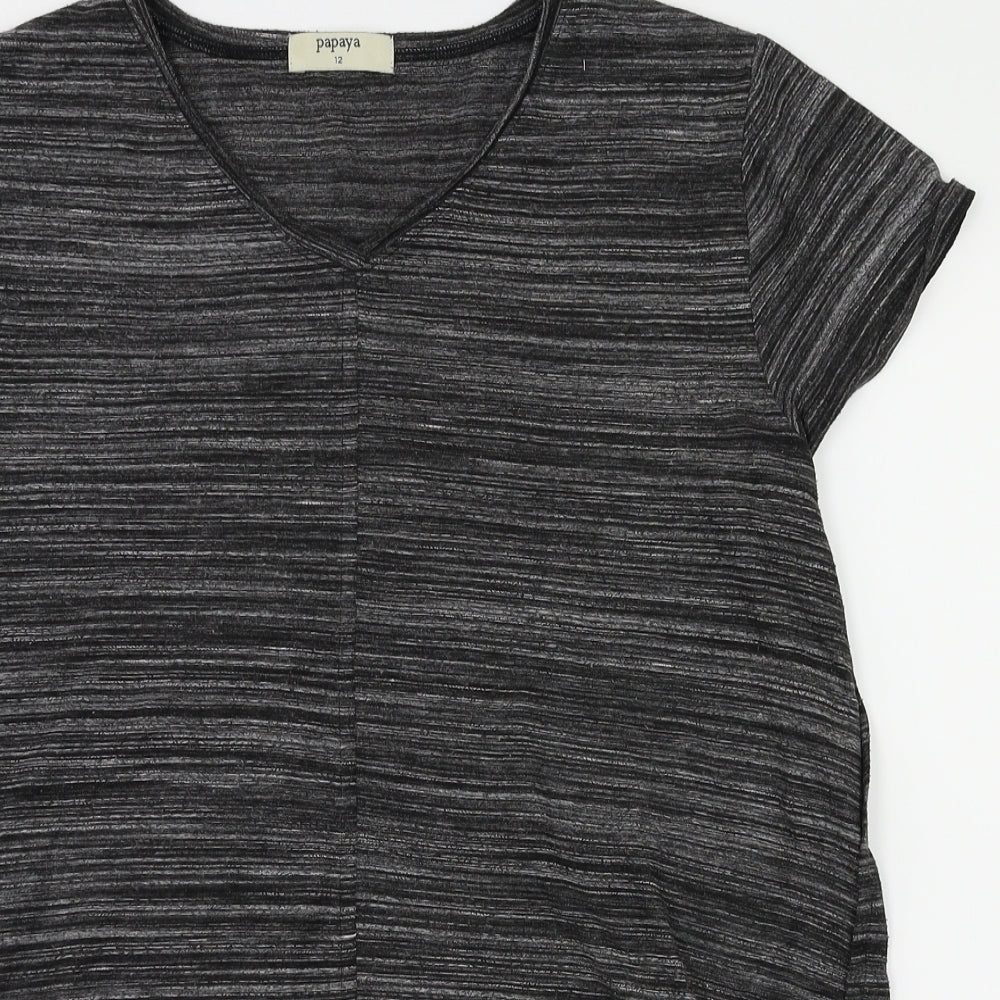 payapa Womens Black   Basic T-Shirt Size 12