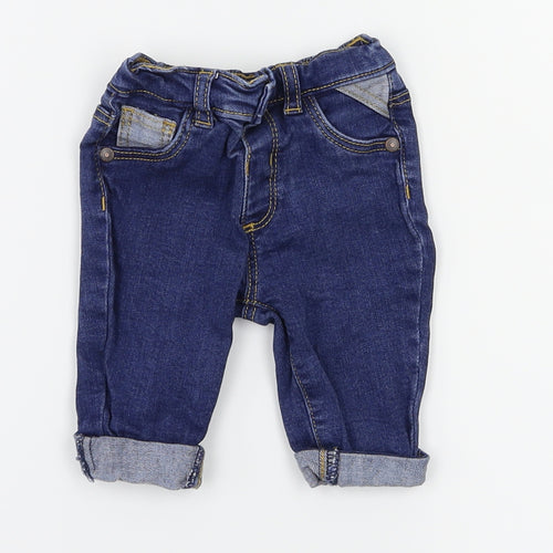 George Girls Blue   Cargo Jeans Size 0-3 Months