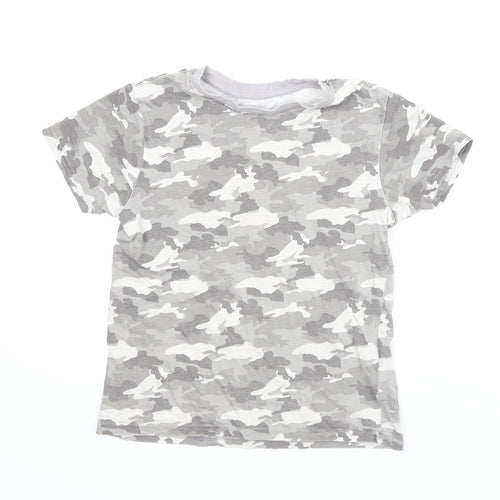 Primark Boys Grey Camouflage  Basic T-Shirt Size 7-8 Years
