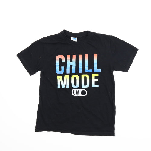 Pyjamas.com Boys Black   Basic T-Shirt Size 11-12 Years
