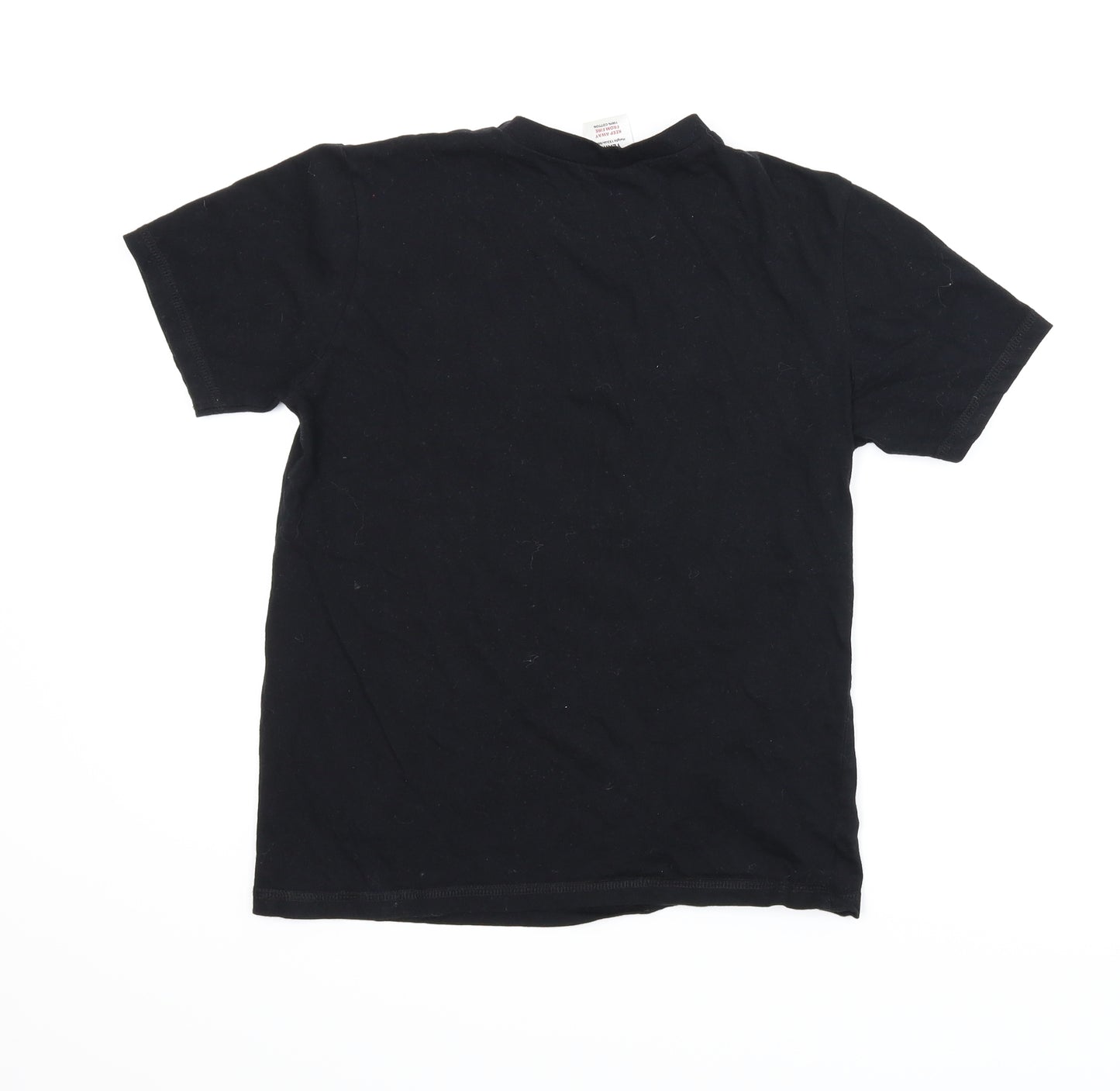 Pyjamas.com Boys Black   Basic T-Shirt Size 11-12 Years