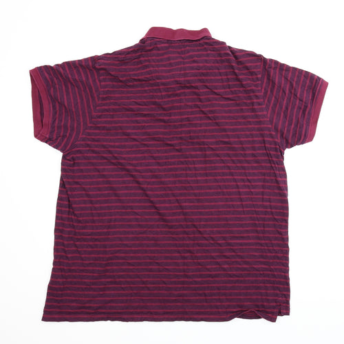 Weird Fish Mens Purple Striped   T-Shirt Size 2XL
