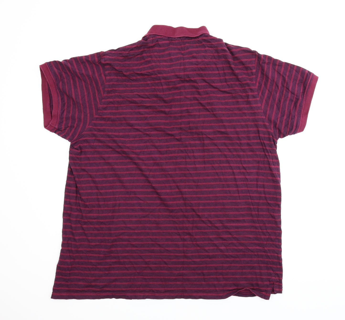 Weird Fish Mens Purple Striped   T-Shirt Size 2XL