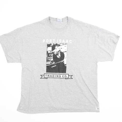 Port Isaac Mens Grey    T-Shirt Size 2XL