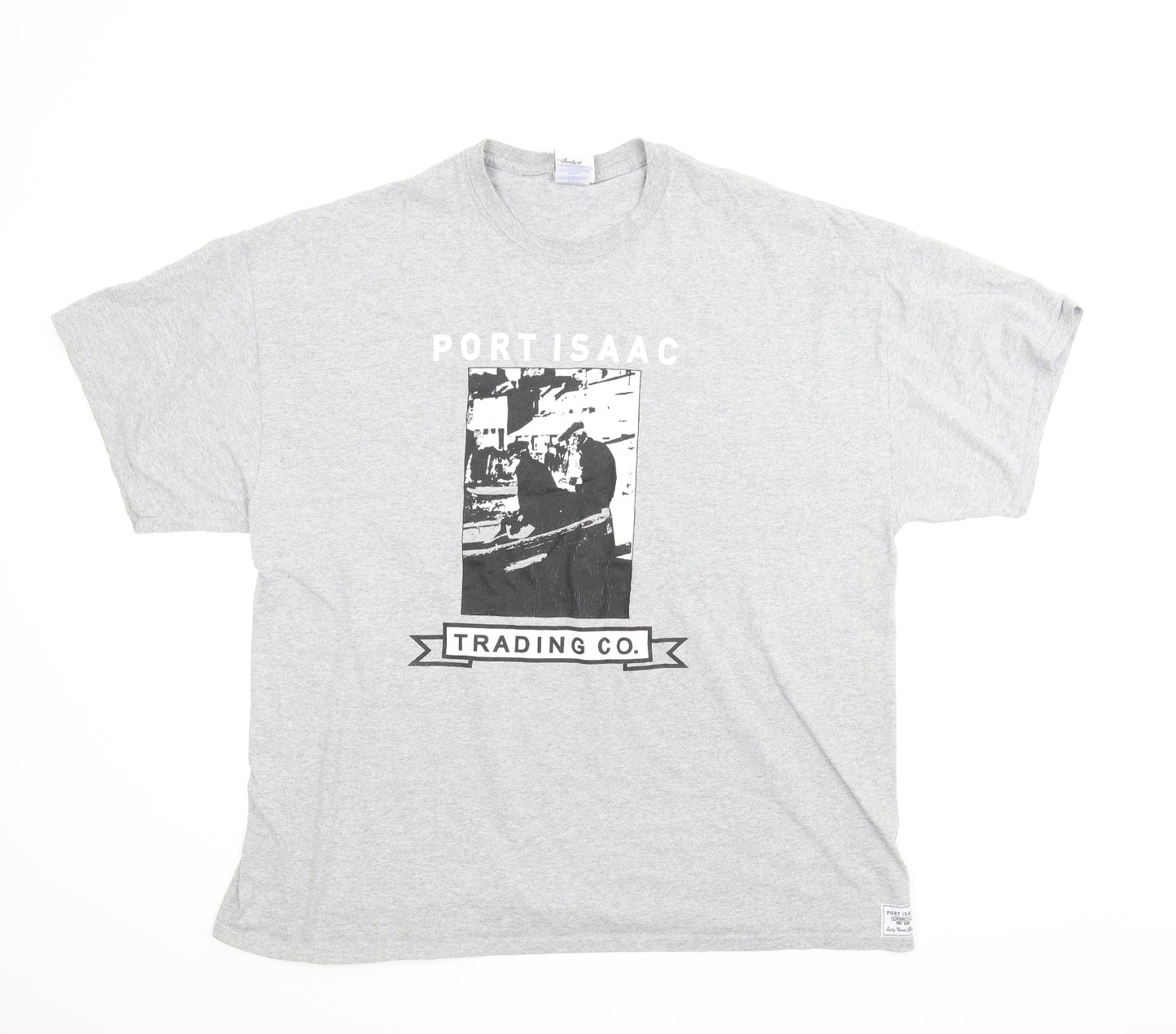 Port Isaac Mens Grey    T-Shirt Size 2XL