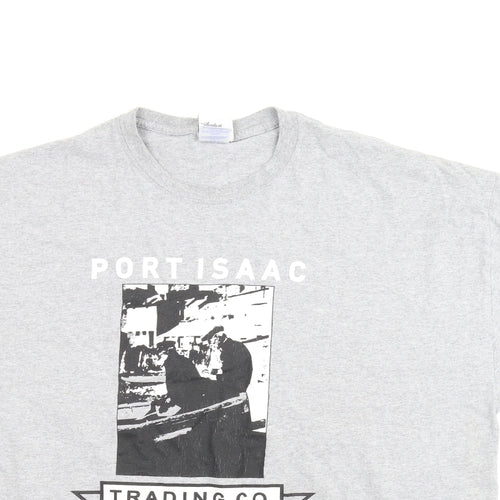 Port Isaac Mens Grey    T-Shirt Size 2XL
