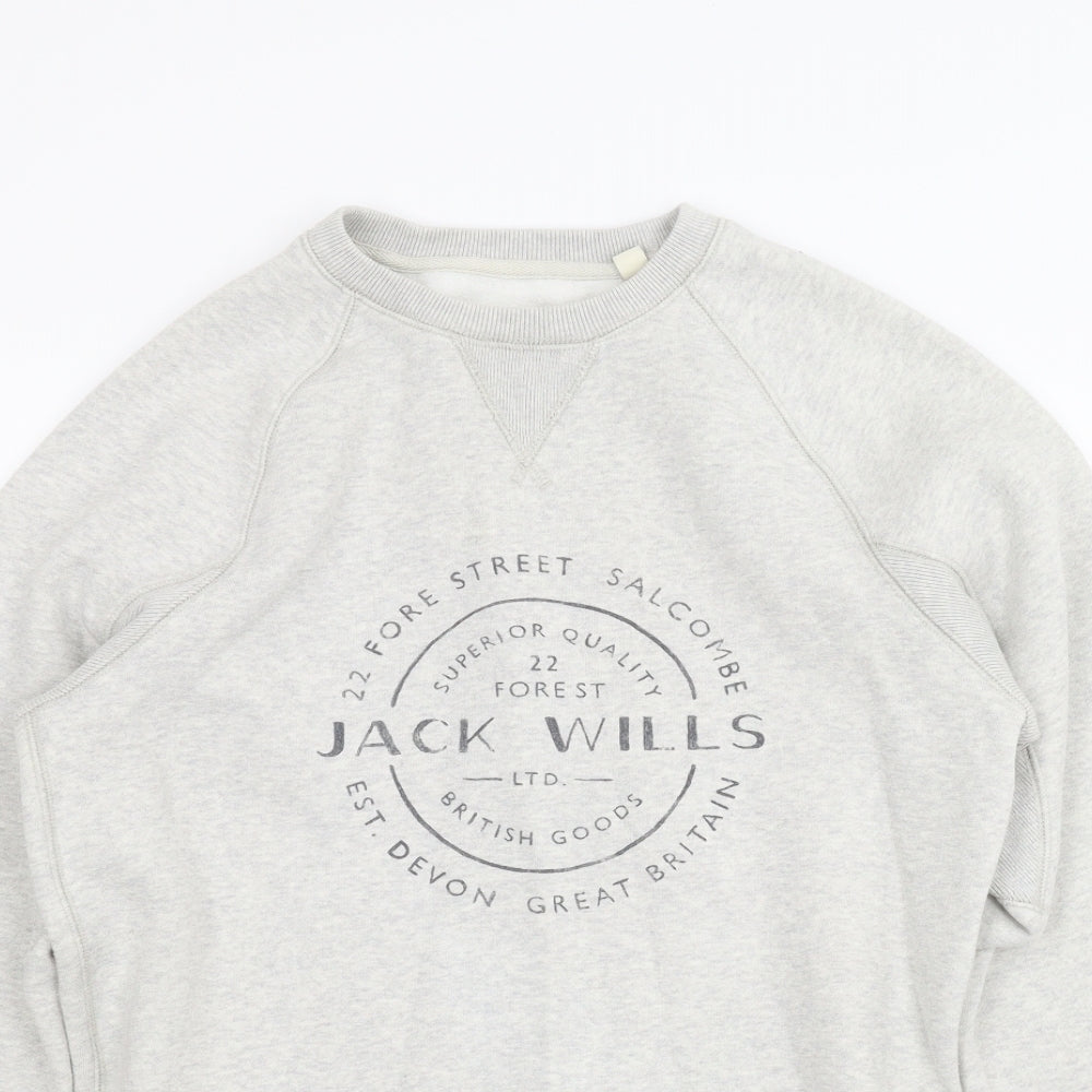 Jack Wills Mens Grey   Pullover Sweatshirt Size S