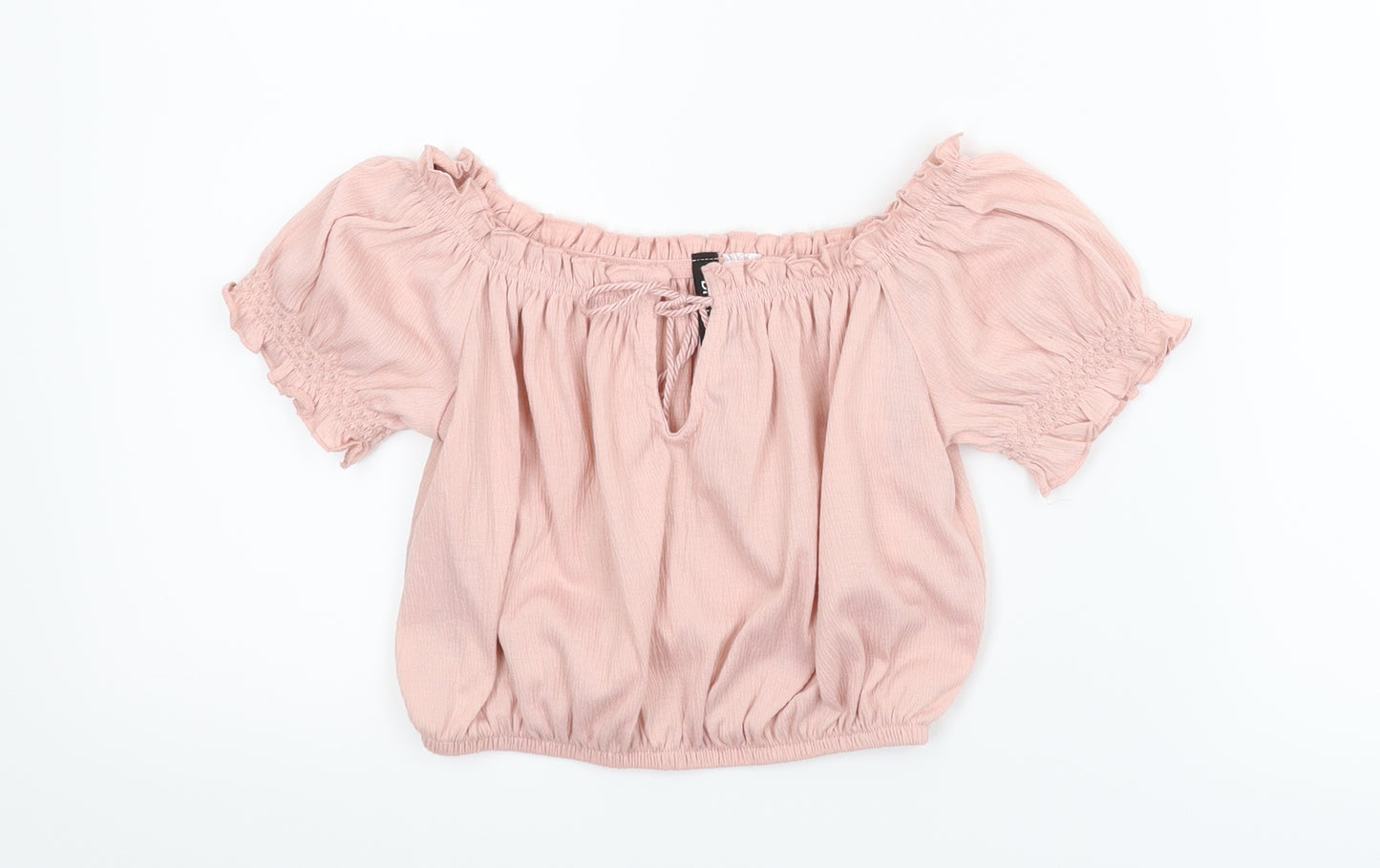 Divided Womens Pink   Cropped Blouse Size XS