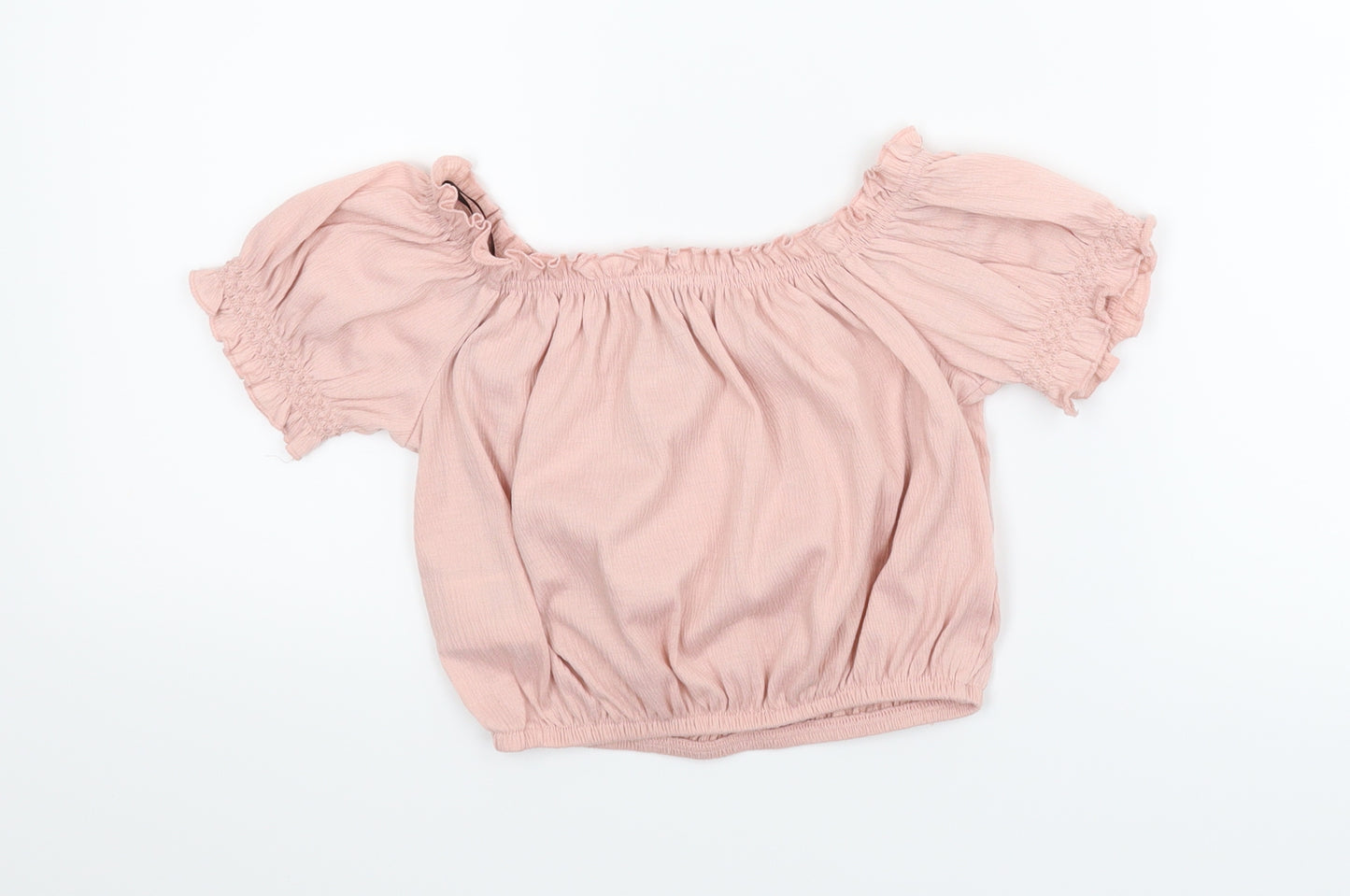 Divided Womens Pink   Cropped Blouse Size XS