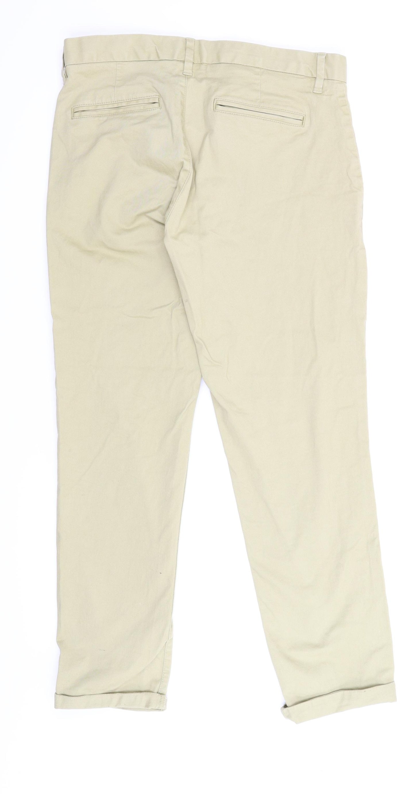 NEXT Mens Beige   Chino Trousers Size 32 in L29 in