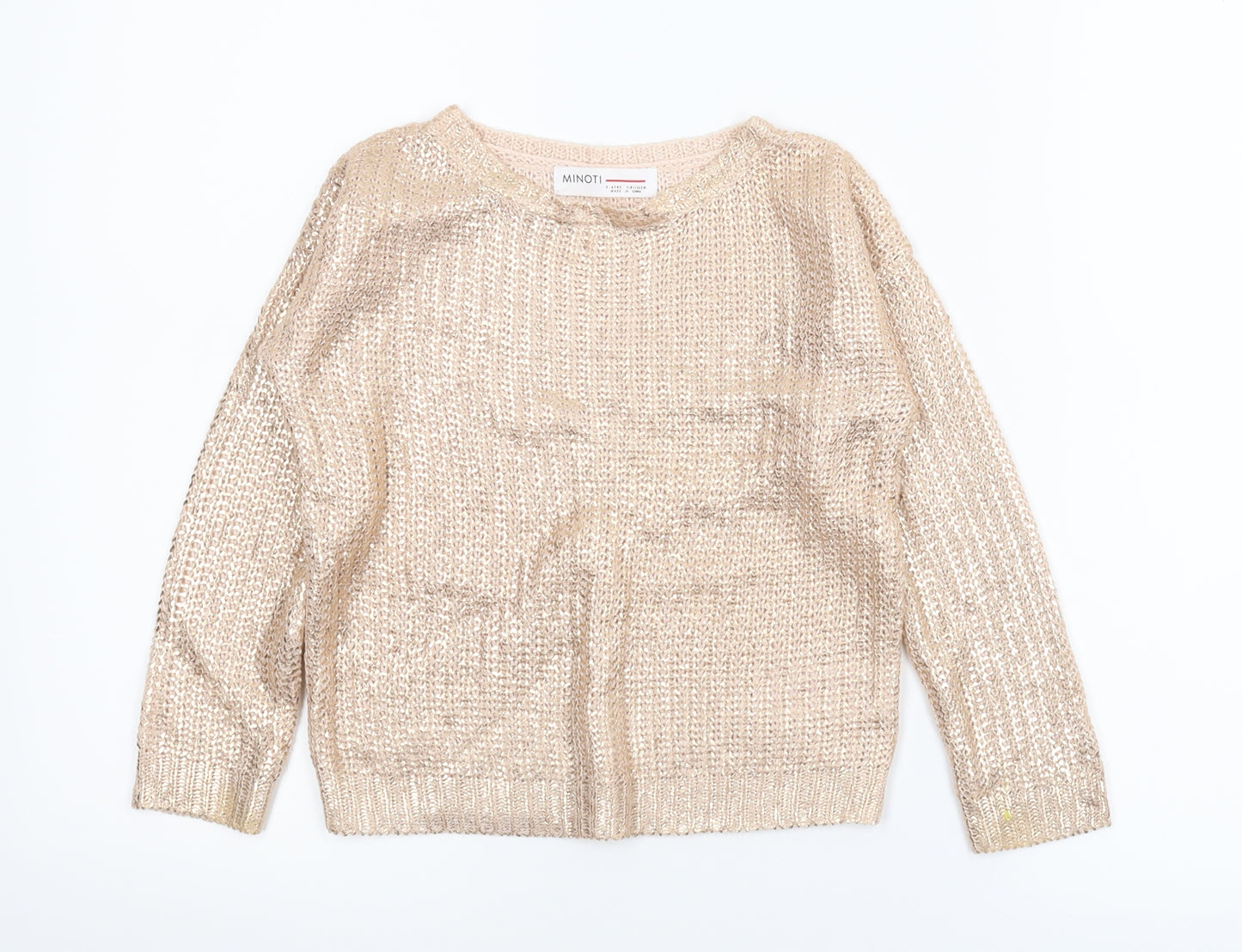 Minoti Girls Pink   Pullover Jumper Size 5-6 Years