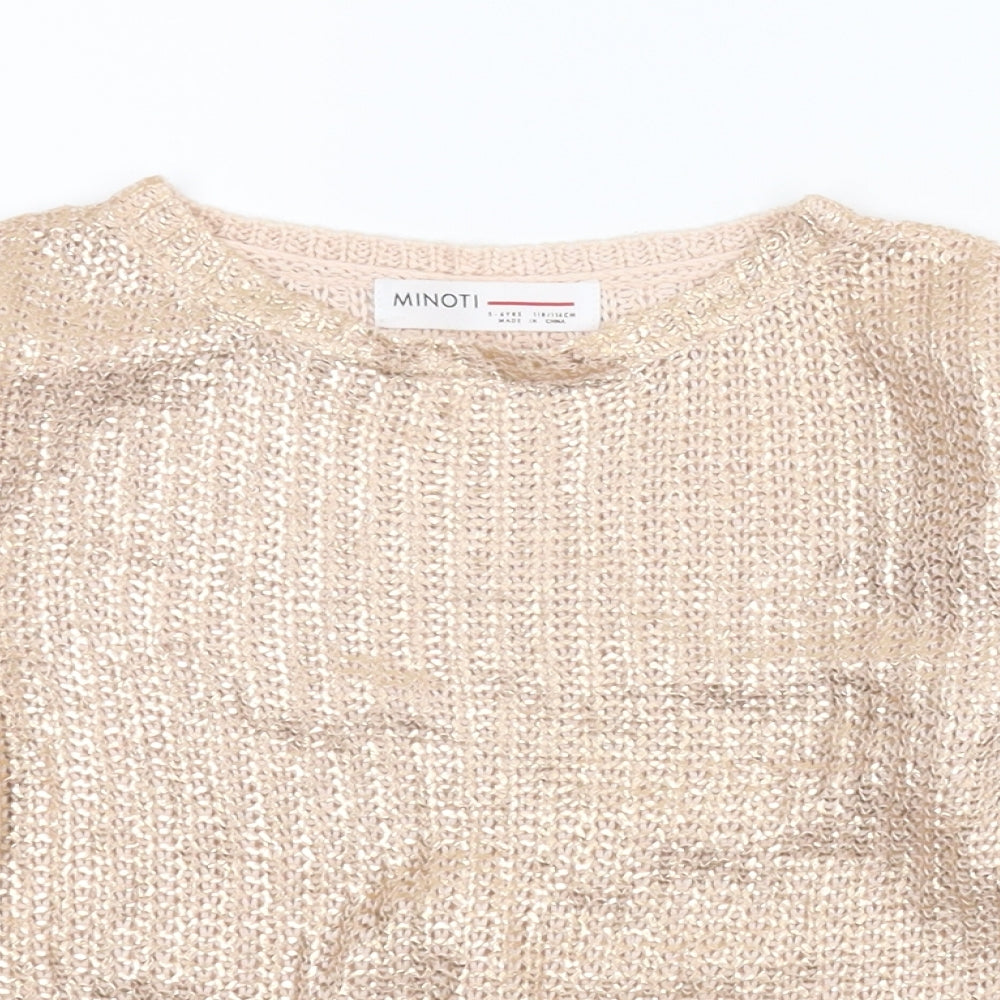 Minoti Girls Pink   Pullover Jumper Size 5-6 Years