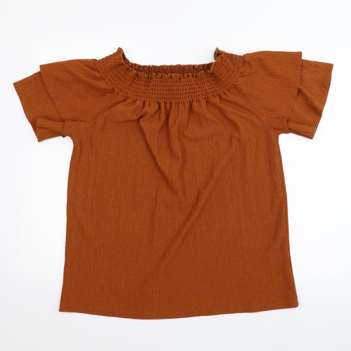 George Womens Orange   Basic Blouse Size 16