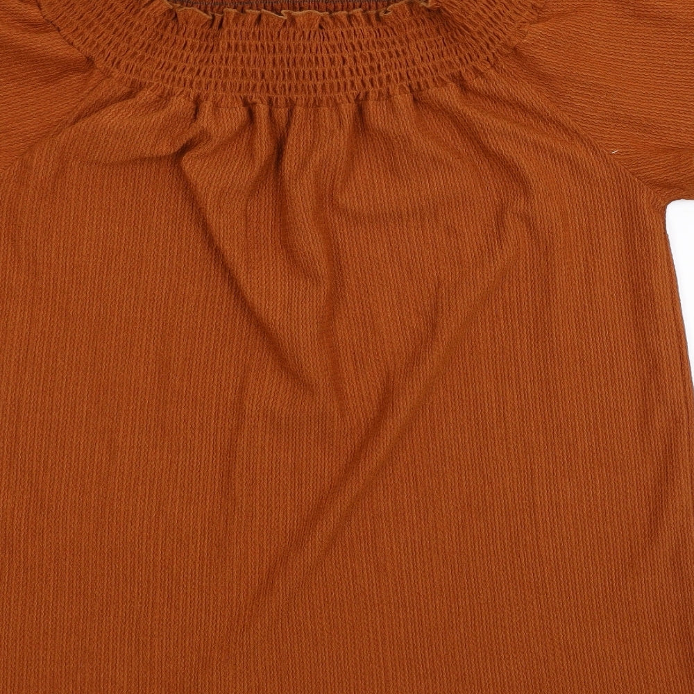 George Womens Orange   Basic Blouse Size 16