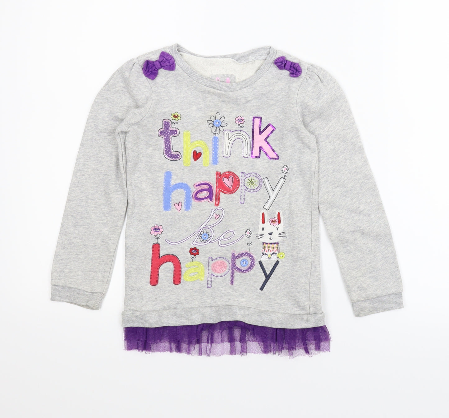 TU Girls Grey   Tunic Jumper Size 4-5 Years