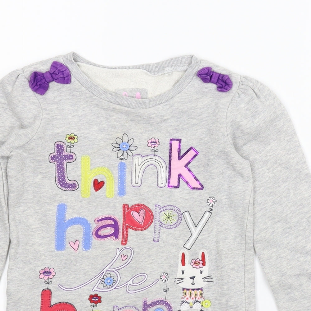 TU Girls Grey   Tunic Jumper Size 4-5 Years