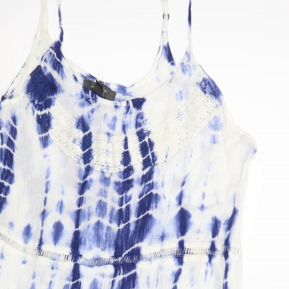 Primark Womens Blue Tie Dye  A-Line  Size 18
