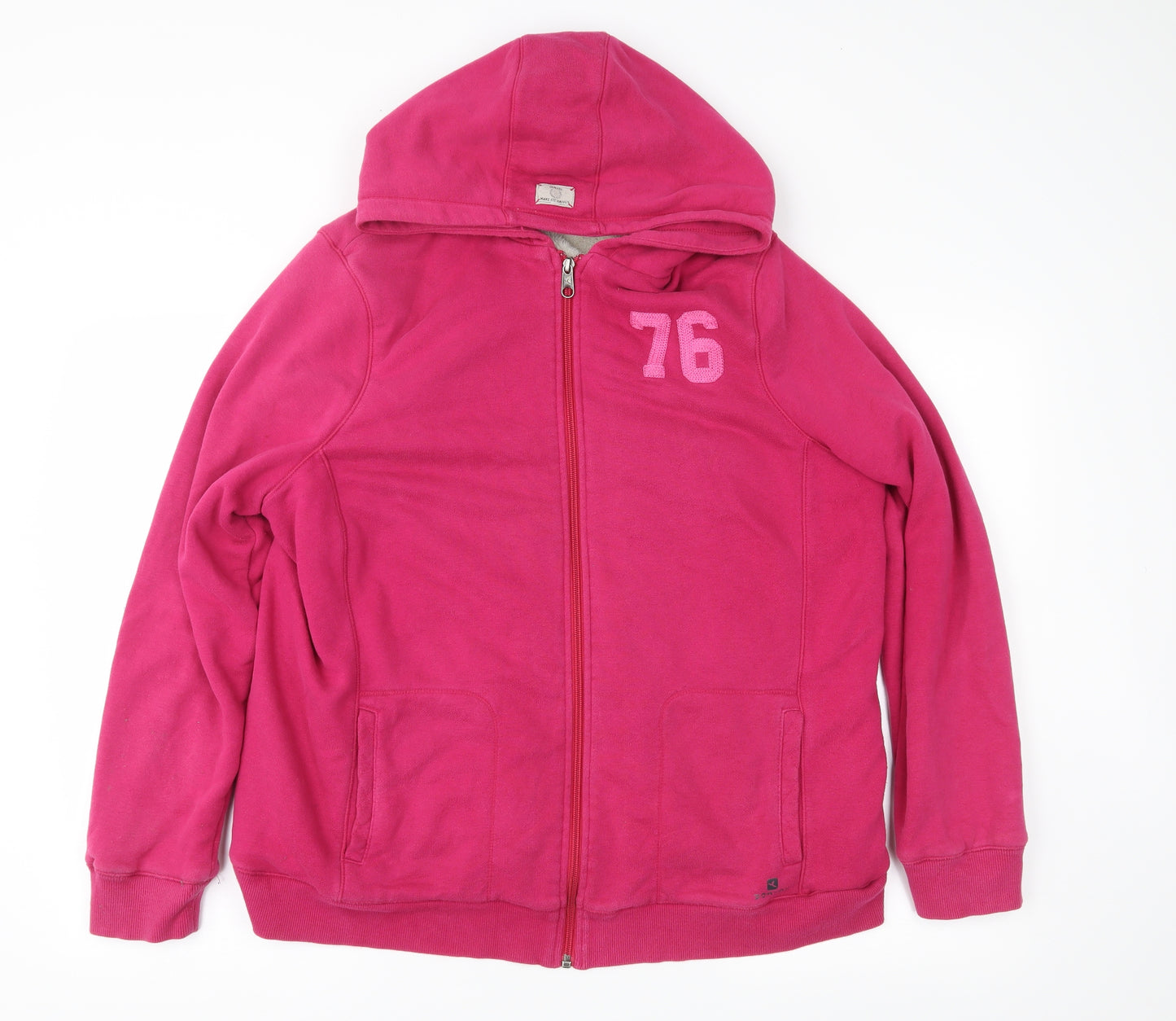 Oxy Lane Womens Pink   Full Zip Hoodie Size 2XL