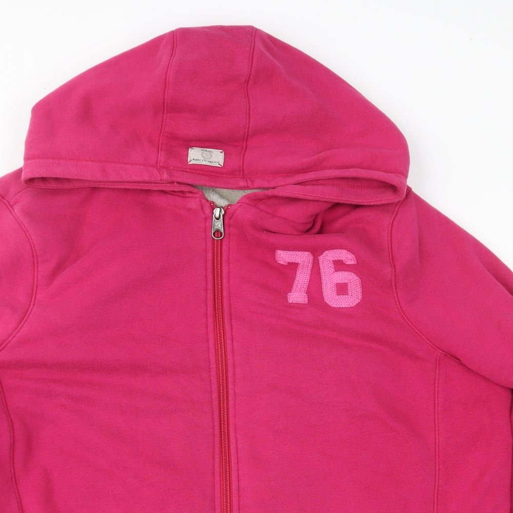 Oxy Lane Womens Pink   Full Zip Hoodie Size 2XL