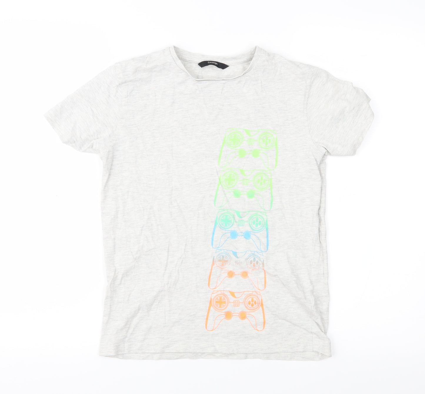 George Boys Grey  Jersey Basic T-Shirt Size 10-11 Years