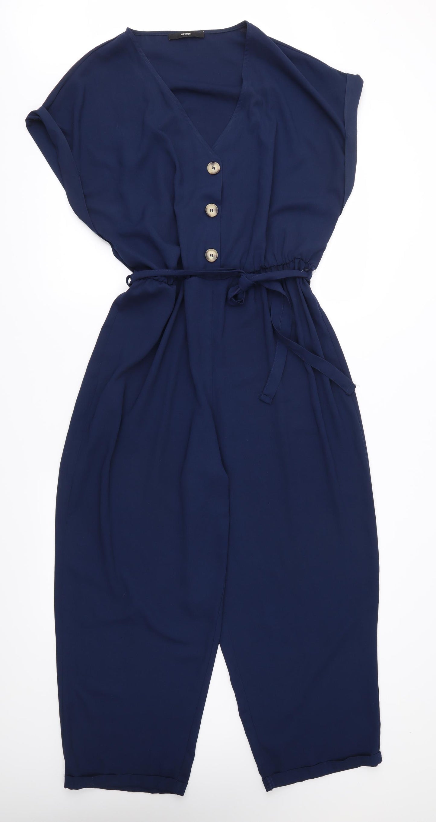 George Womens Blue   Jumpsuit One-Piece Size 14 L25 in