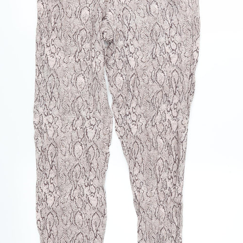 Primark Womens Brown Animal Print  Trousers  Size 4 L28 in