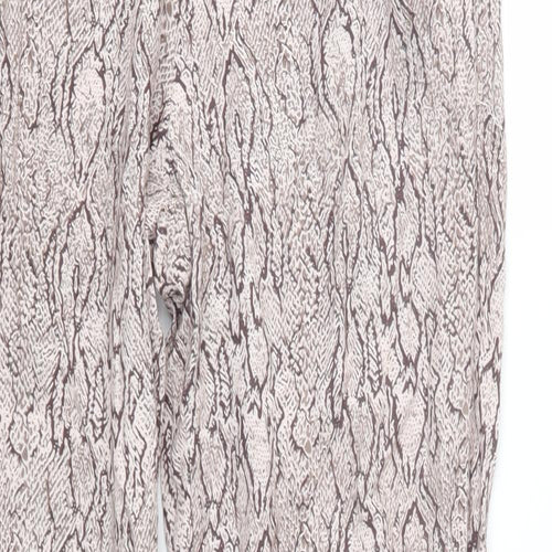 Primark Womens Brown Animal Print  Trousers  Size 4 L28 in