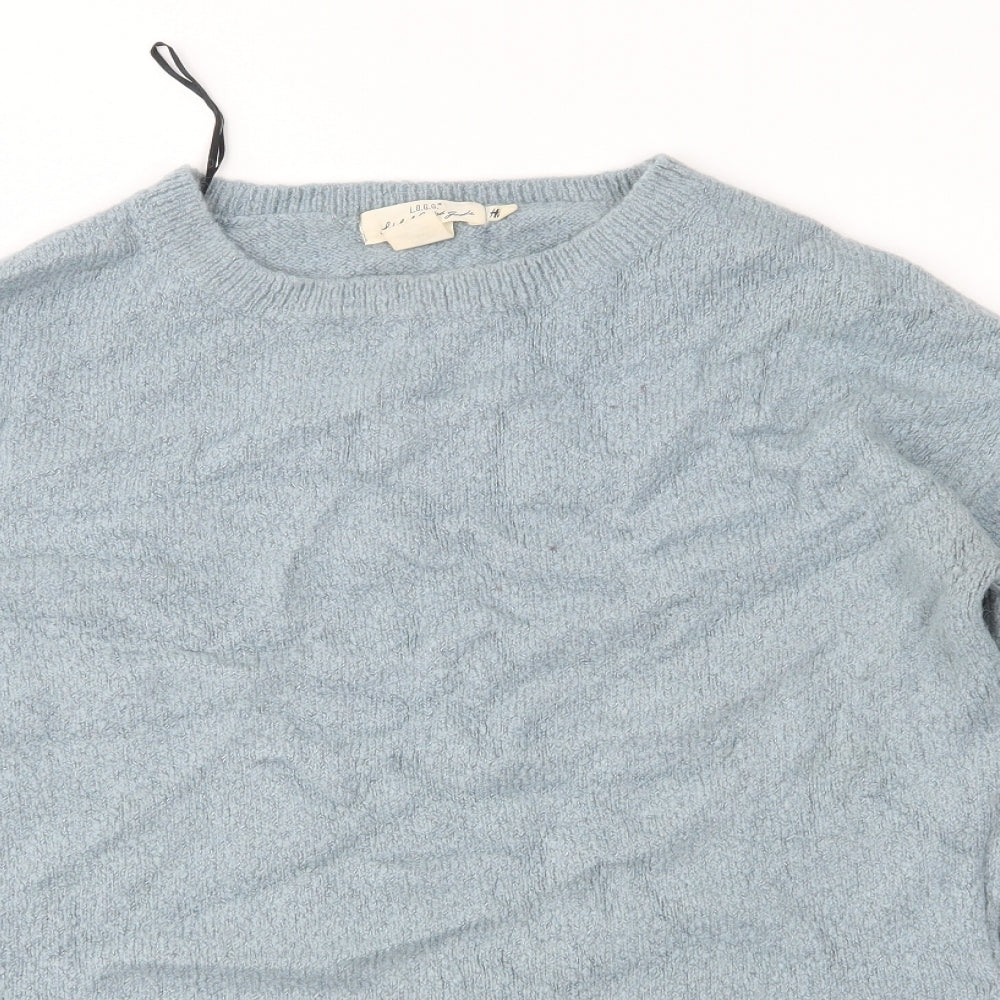 H&M Womens Blue  Knit Pullover Jumper Size M