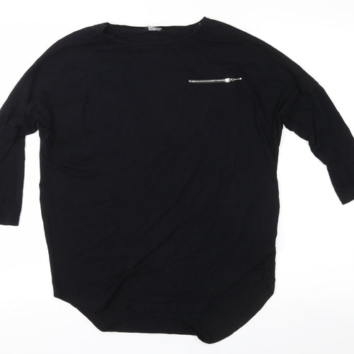 Select Womens Black  Jersey Tunic T-Shirt Size 8