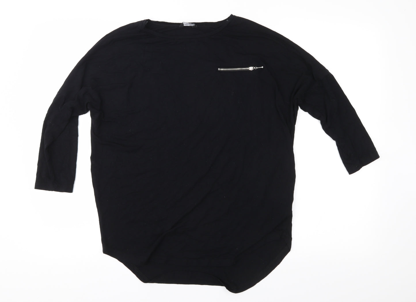 Select Womens Black  Jersey Tunic T-Shirt Size 8
