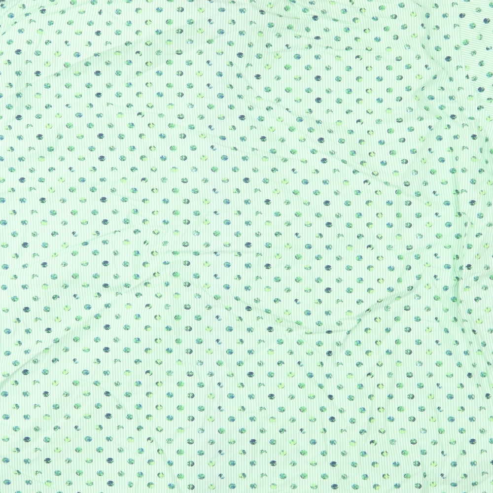 Olymp Mens Green Geometric   Button-Up Size L