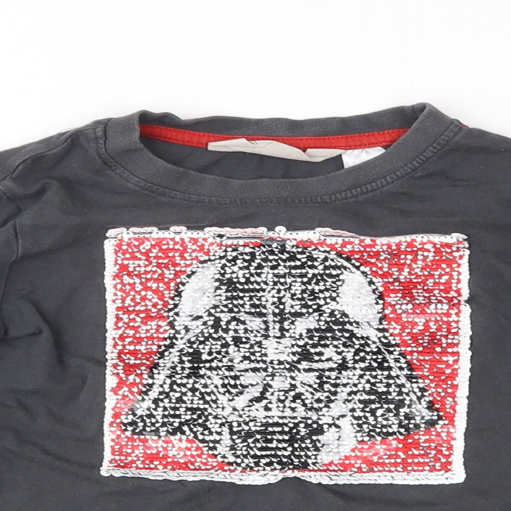 Star Wars Boys Grey  Jersey Basic T-Shirt Size 3-4 Years