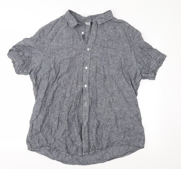 Pep & Co Mens Grey Button-Up Size XL