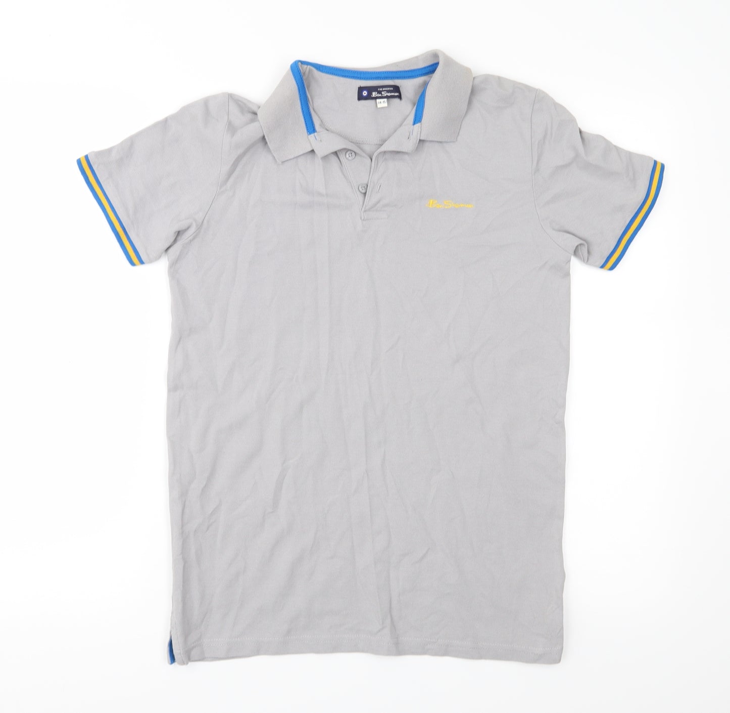 Ben Sherman Boys Grey   Basic Polo Size 14-15 Years