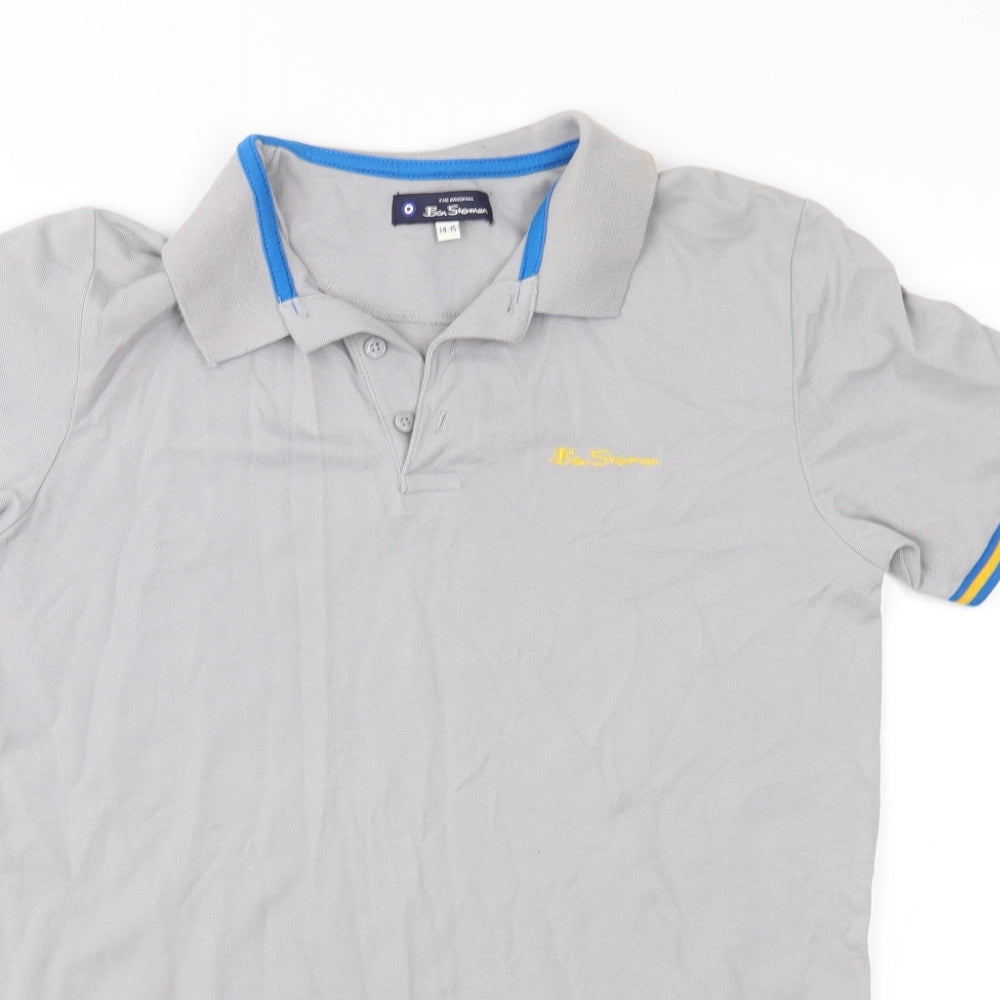 Ben Sherman Boys Grey   Basic Polo Size 14-15 Years