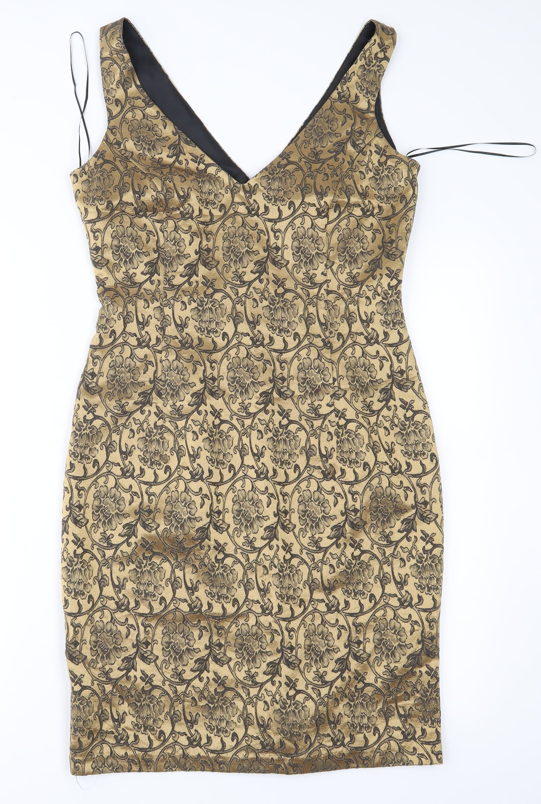 Principles Womens Gold Floral  Shift  Size 10